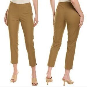 LAFAYETTE 148 Cropped Bleecker Pants Straight Leg Camel Shiitake Trouser Pant 4